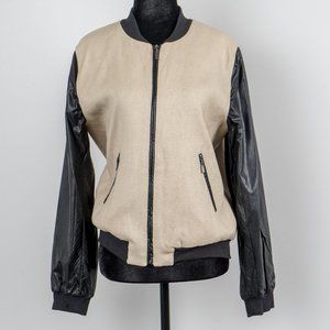 NWOT Kenar linen and faux leather jacket - L